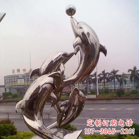 长春不锈钢海豚雕塑艺术之美