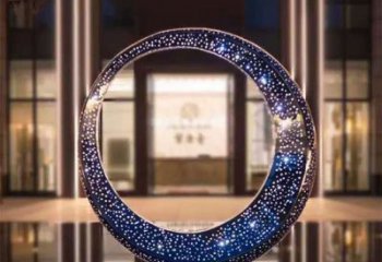长春不锈钢发光月亮雕塑