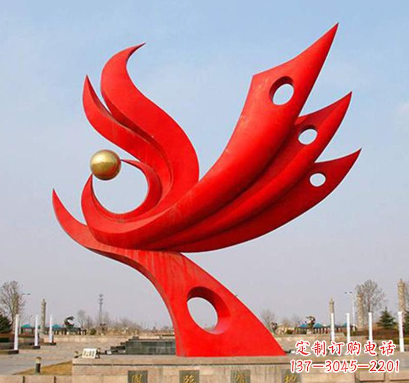 长春不锈钢凤凰雕塑的精美
