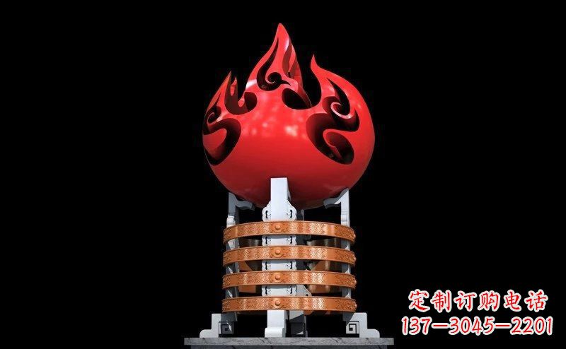 长春不锈钢火炬雕塑传承奋进精神