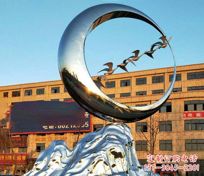 长春雁雕塑不锈钢的艺术精灵