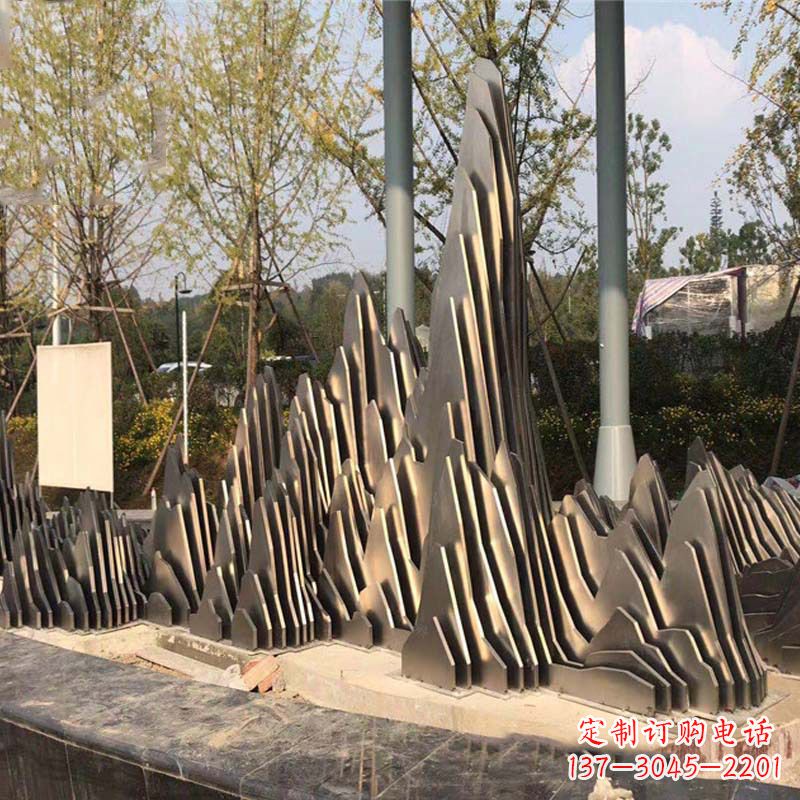 长春不锈钢假山雕塑艺术与环境的完美结合