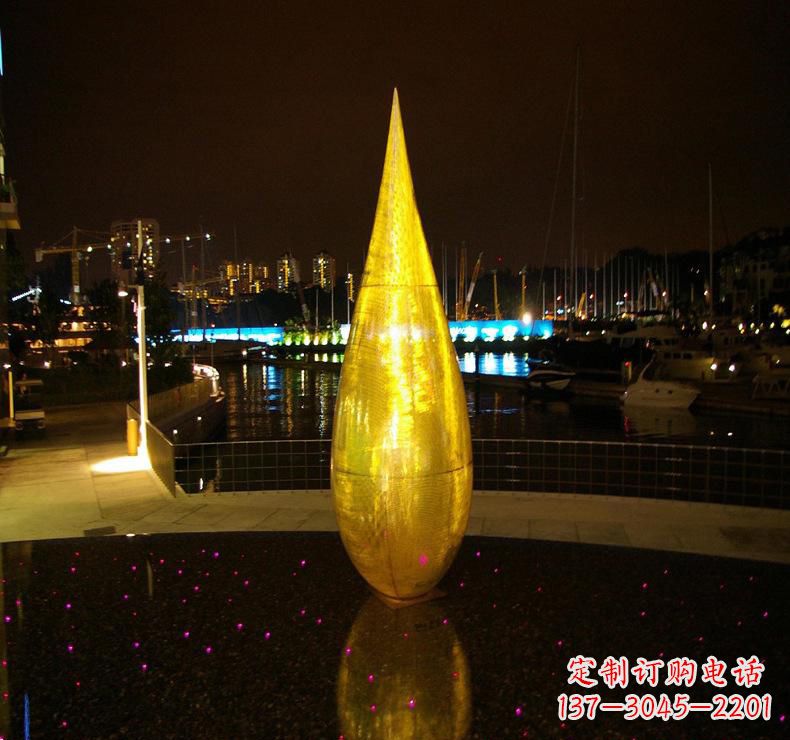 长春不锈钢水滴雕塑给环境带来美丽