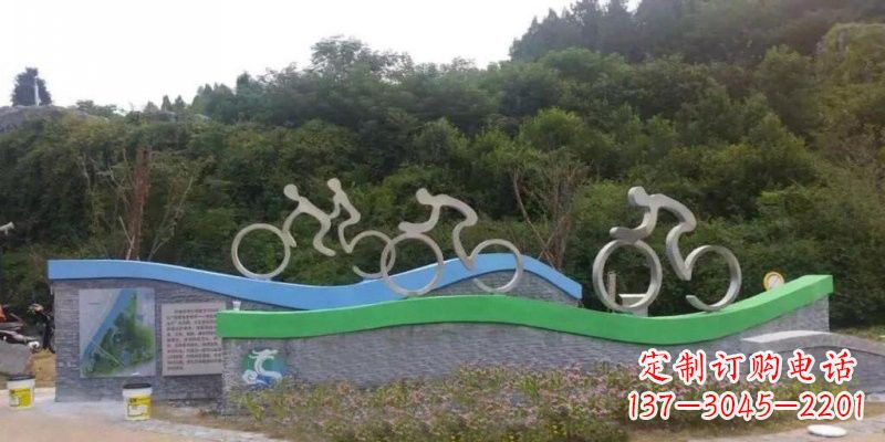 长春不锈钢自行车雕塑——给景区增添一抹绚烂