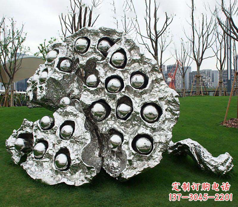 长春不锈钢莲蓬雕塑——精美极致的艺术品