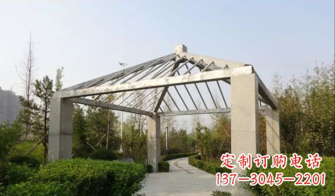 长春不锈钢凉亭雕塑点缀公园景观