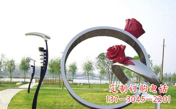 长春不锈钢玫瑰花戒指精致雕塑之美