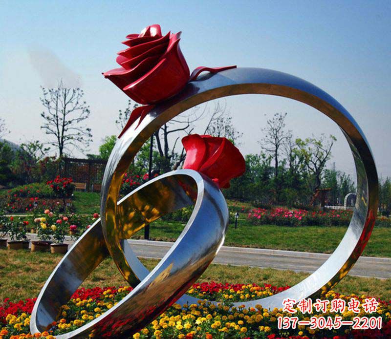 长春不锈钢玫瑰戒指精美的艺术品