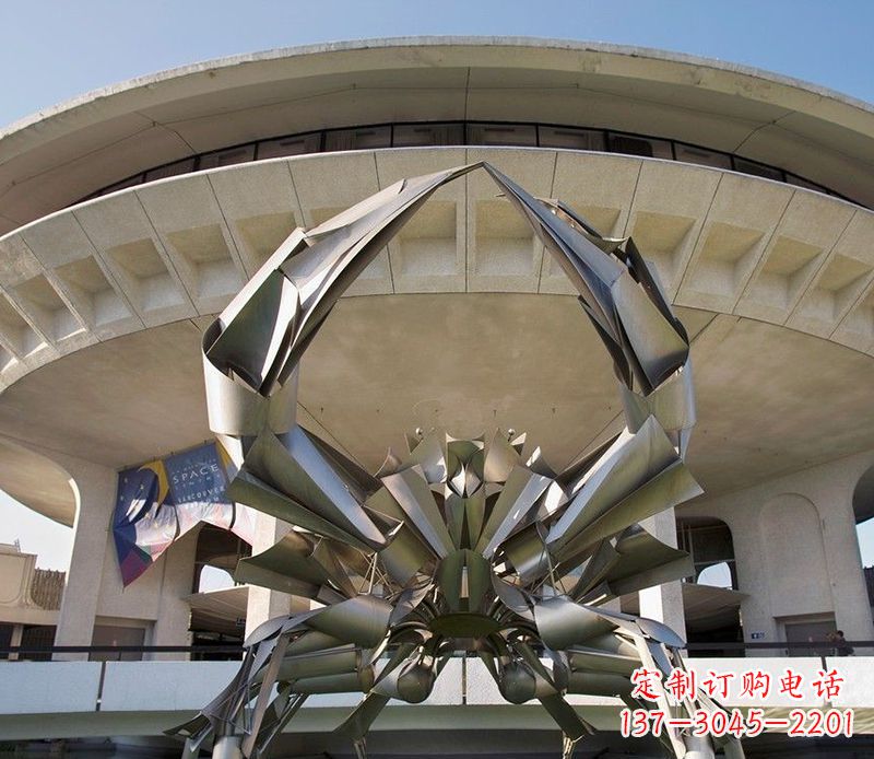 长春不锈钢螃蟹雕塑美观耐候的户外装饰