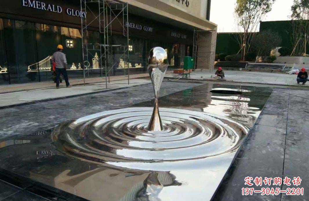 长春不锈钢水滴雕塑美丽的艺术表现