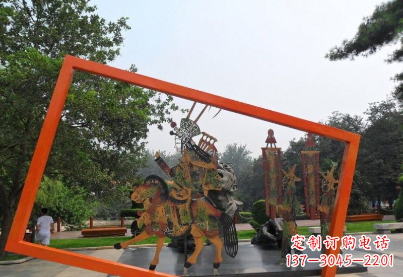 长春不锈钢皮影戏雕塑传承民间文化的艺术精粹