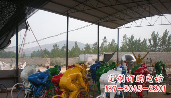长春不锈钢骑自行车雕塑象征运动的艺术