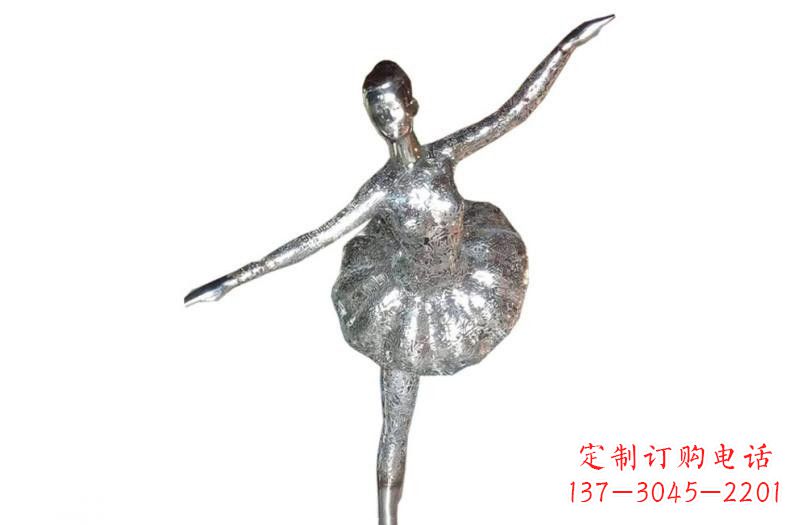 长春不锈钢跳芭蕾的女孩雕塑