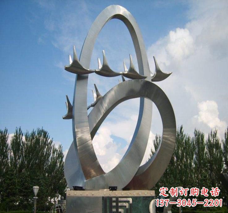 长春大雁飞翔——不锈钢现代大雁雕塑
