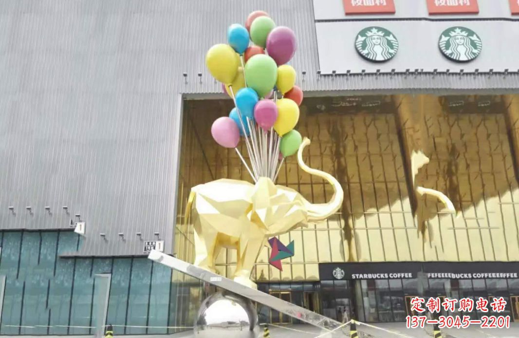 长春小象踩球不锈钢雕塑的魅力