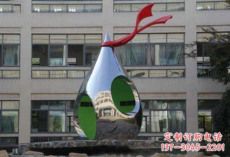 长春不锈钢校园水滴雕塑