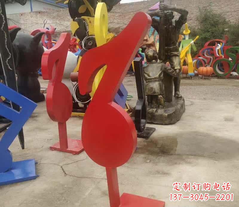 长春不锈钢音符雕塑悠扬的音乐美学