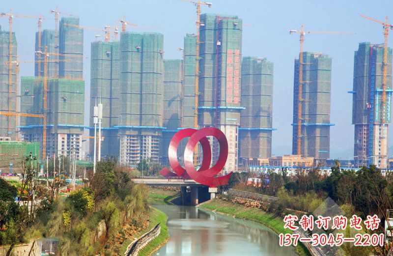 长春精美不锈钢圆环雕塑