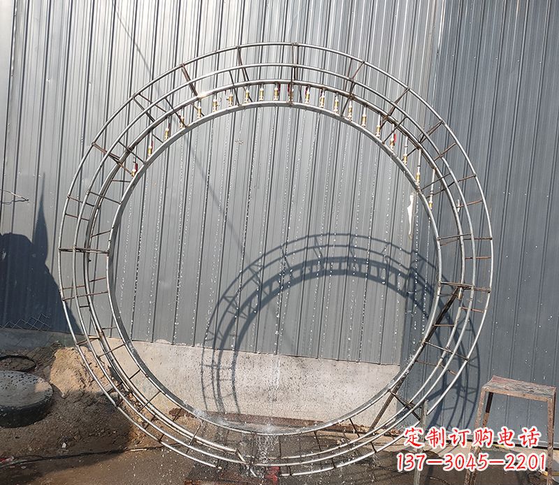 长春圆环的美——不锈钢景观雕塑