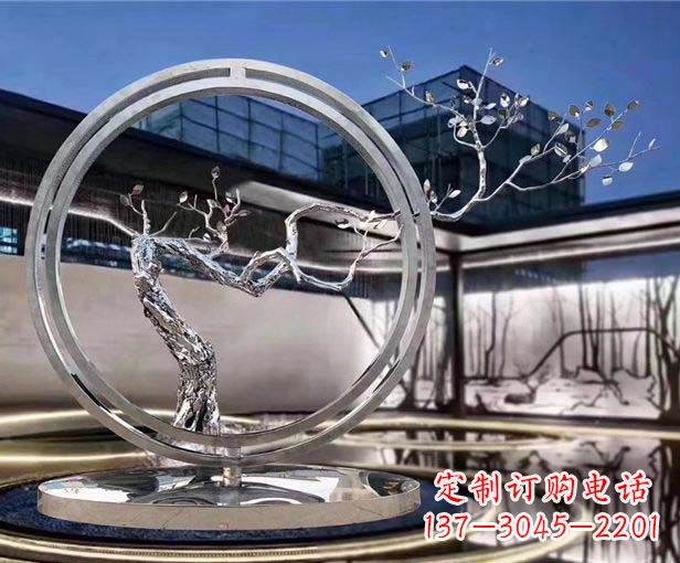 长春不锈钢圆环景观雕塑给城市带来活力与美感