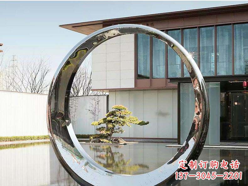 长春不锈钢月亮雕塑精美绝伦
