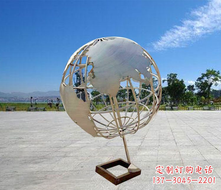 长春神奇的不锈钢地球仪雕塑