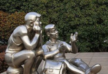 长春不锈钢的学生雕塑