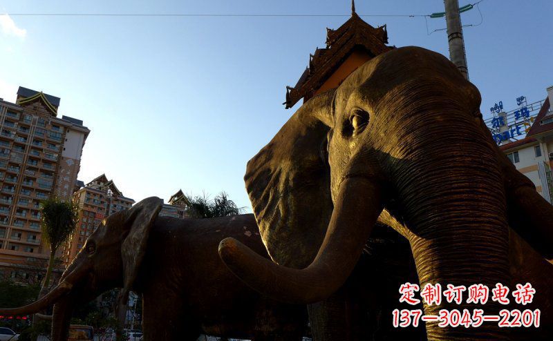 长春步行街上的大象雕塑——给街道带来活力