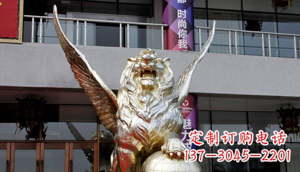 长春铜雕狮子西洋狮子的精美雕塑