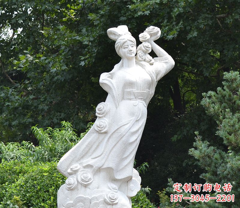 长春嫦娥奔月石雕绝美之作