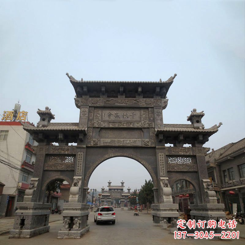 长春仿古牌楼雕塑——缔造城市文化新气象