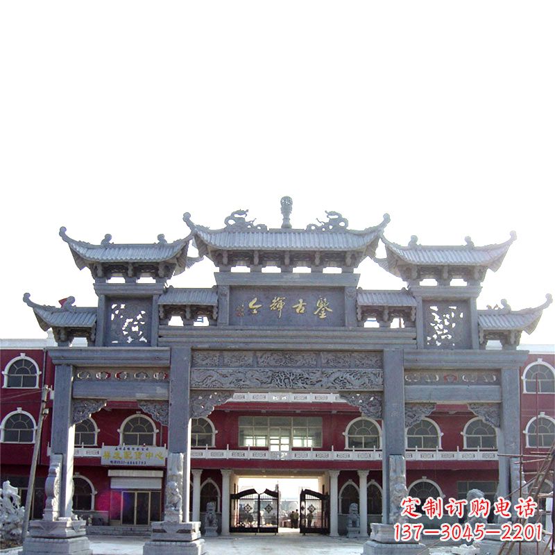 长春石雕牌楼极致精美的城市艺术