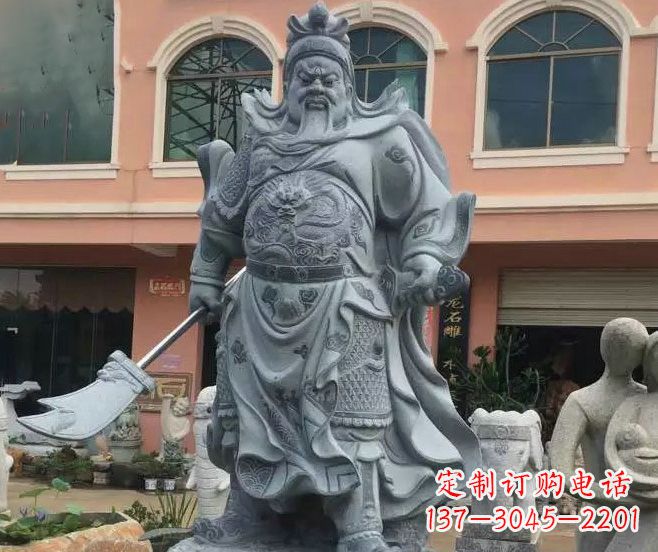 长春神秘的关公石雕