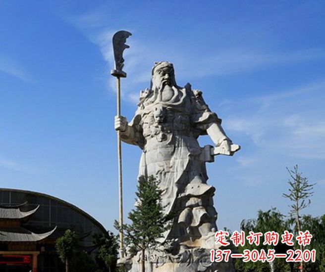 长春关公雕塑持刀武财神