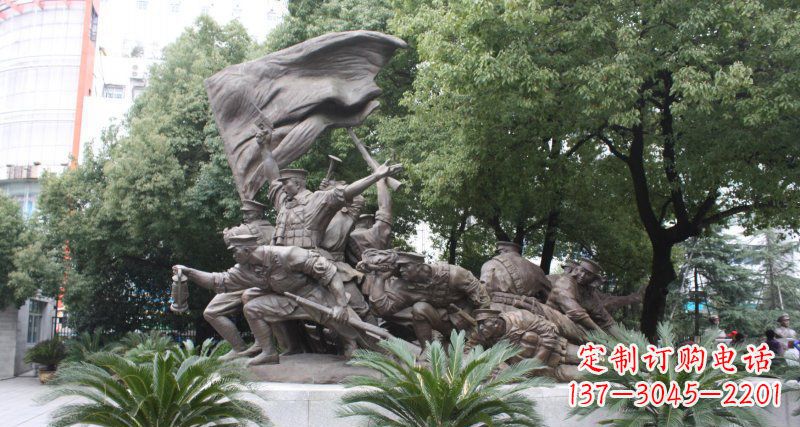 长春革命战士的英勇雕塑