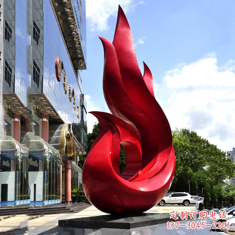 长春抽象不锈钢凤凰雕塑-小区企业广场景观动物雕塑