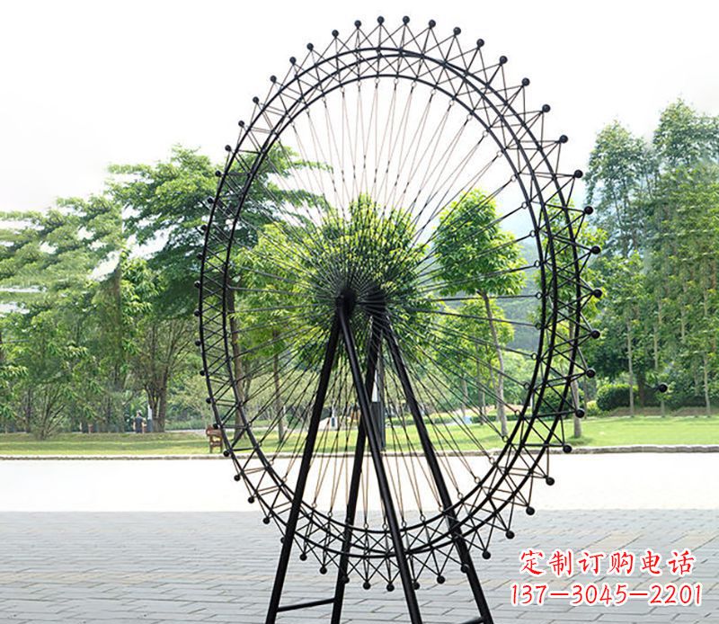 长春不锈钢摩天轮雕塑视觉与空间的结合
