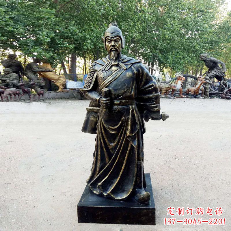 长春李靖--初唐著名人物仿铜雕塑像