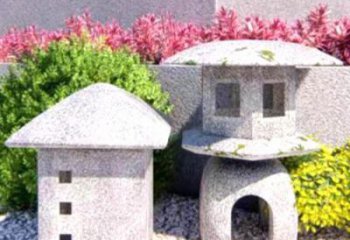 长春草坪大理石雕塑石灯