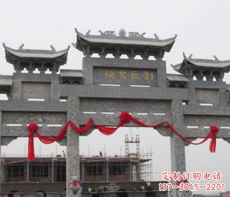 长春牌坊雕塑——传承祠堂文化的艺术形式