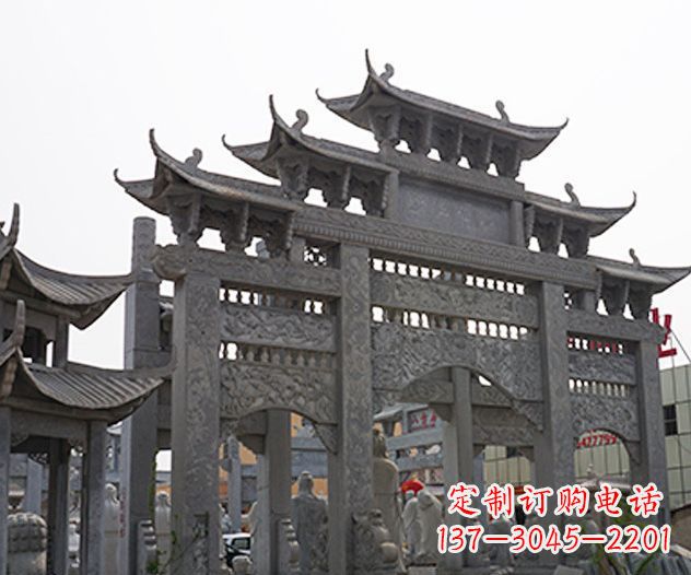 长春牌坊石雕传承传统文化的艺术精品