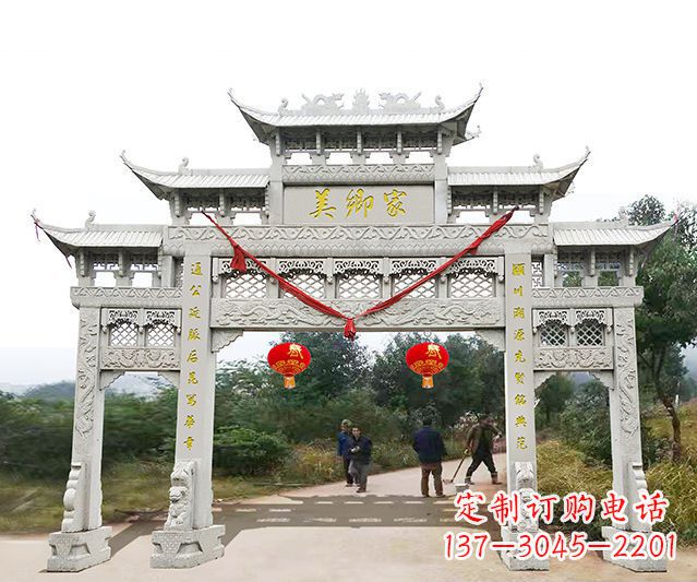 长春牌坊雕塑珍贵的传统文化