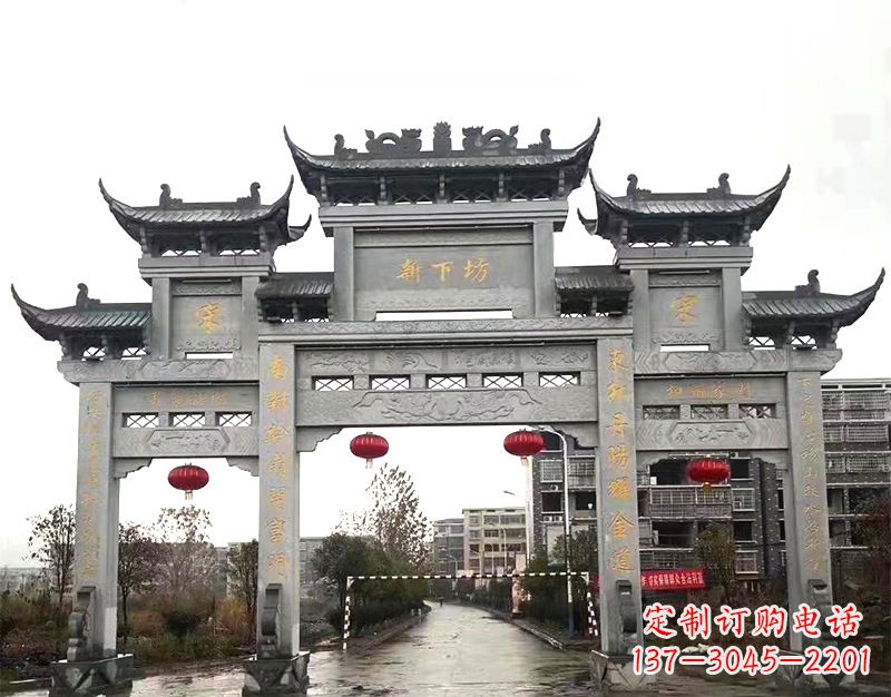 长春村庄石牌坊雕刻传统工艺的精美瑰宝