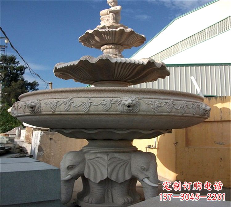 长春雕刻出美景大钵石雕塑的天鹅