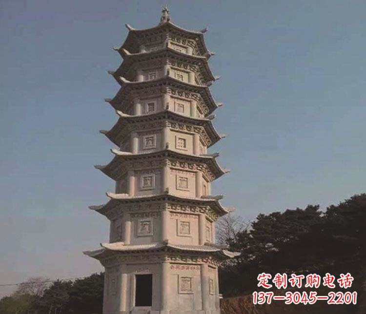 长春宝塔雕塑大理石的艺术精品