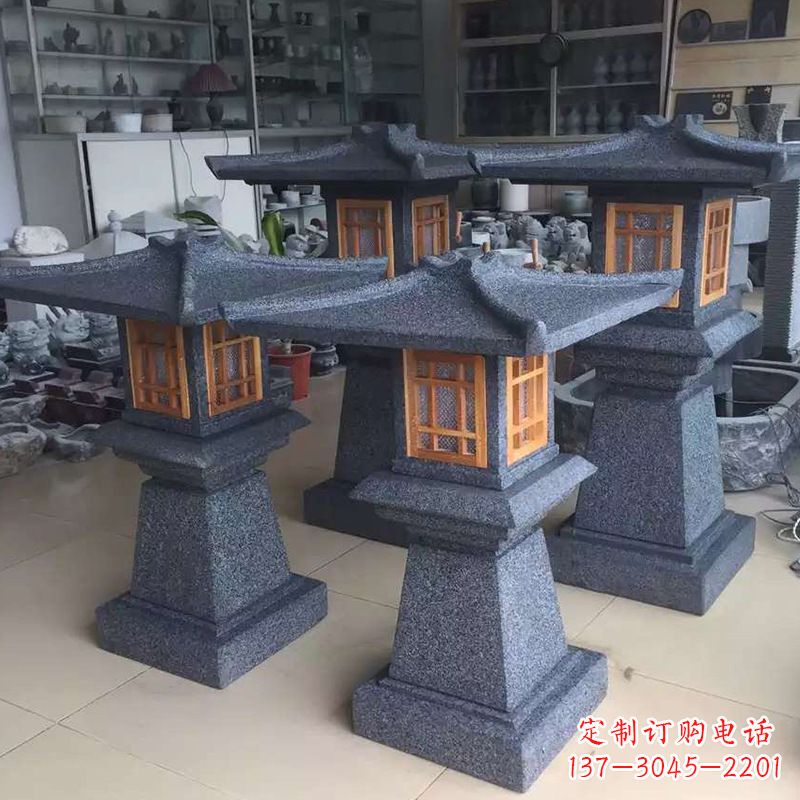 长春大理石仿汉阙石雕灯笼