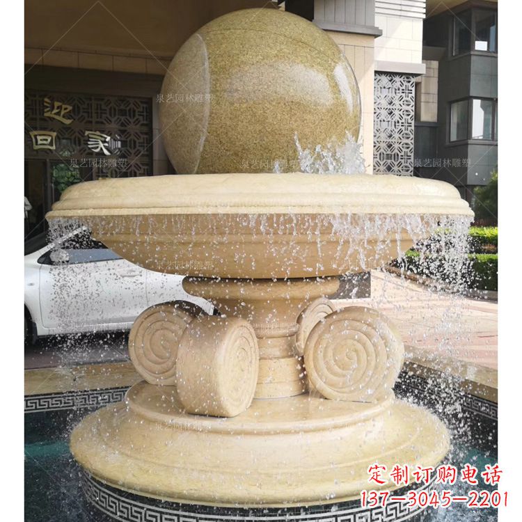 长春大理石风水球雕塑传承古老文化的象征