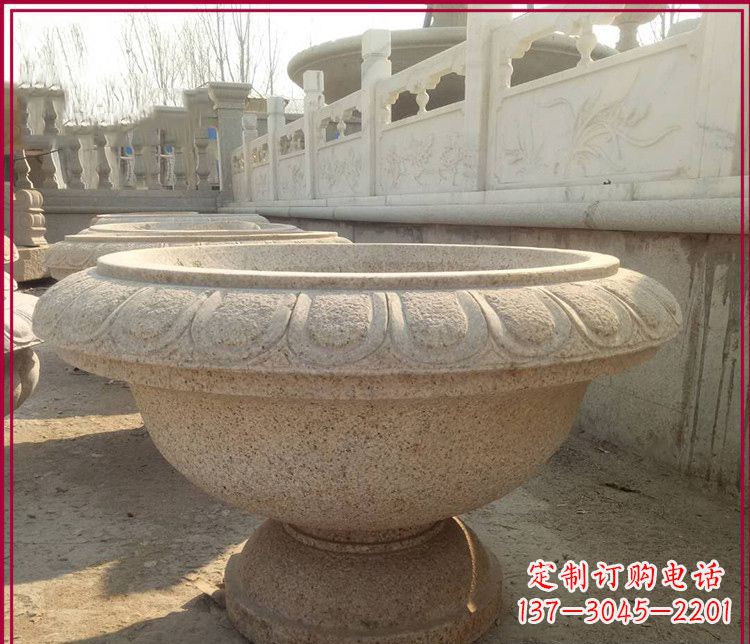 长春大理石花盆雕塑