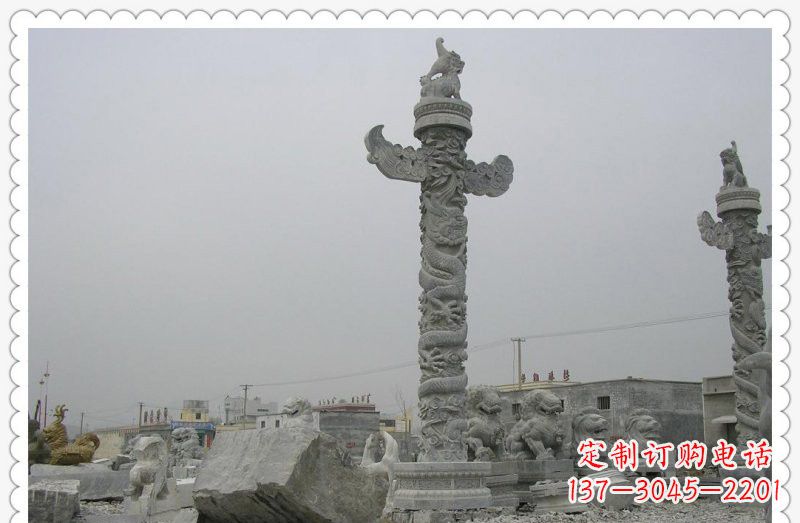 长春精致雕刻,大理石华表雕塑
