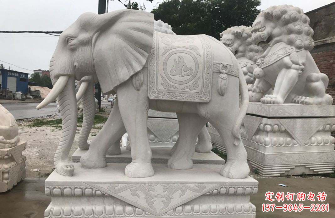 长春大理石大象雕塑